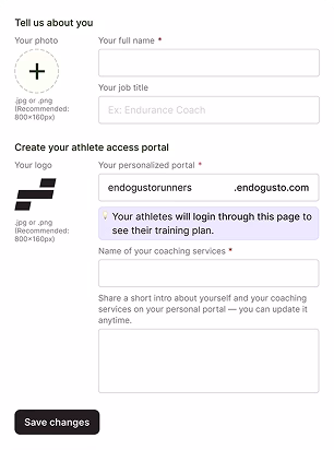Setting up a branded athlete portal on a custom endogusto.com subdomain in EndoGusto